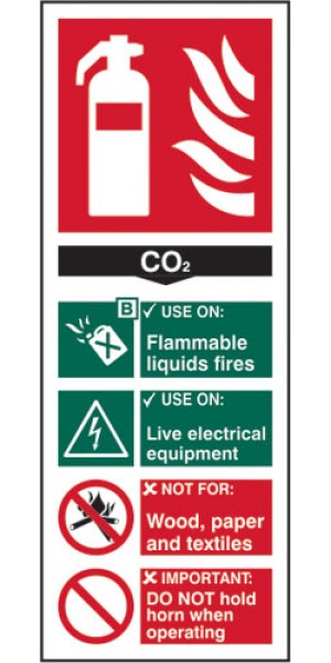CO2 FIRE EXTINGUISHER SIGN