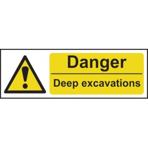 DANGER DEEP EXCAVATIONS SIGN