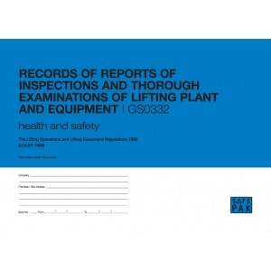 Record of Lifting Plant & Equipment Book