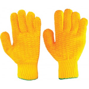 Ambidextrous Knitted Glove With PVC Criss Cross Surface