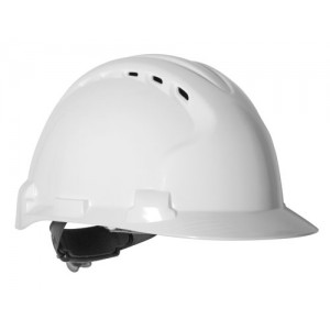 High Impact Vented Safety Helmet White