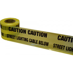 Underground Warning Tape Street Lighting Cable Below