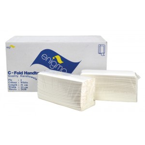 Paper C-Fold Hand Towels White
