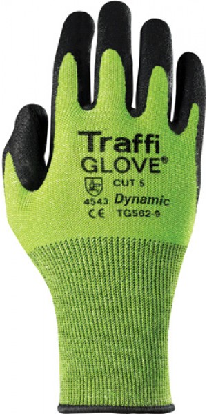 Traffiglove DYNAMIC Green PU Palm Coated Glove Size 9